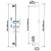 SKOWLL Shower Slide Bar with Adjustable Handheld Shower Head Holder