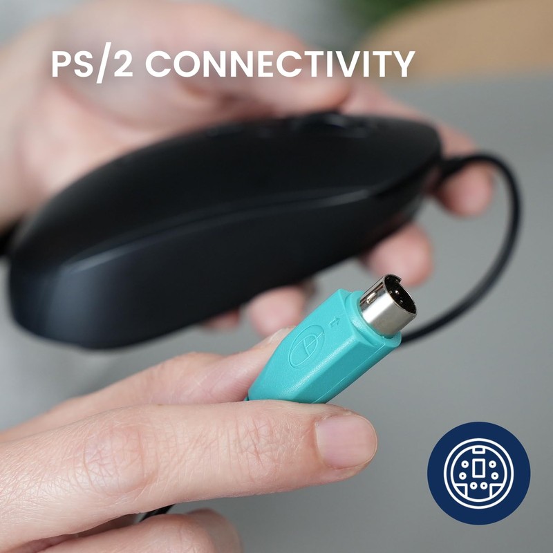 perixx PERIMICE-222 Wired Optical Mouse, Ergonomic Design, Silent Clicks, 5.9