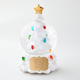 Things Remembered Engraved Light Up Christmas Tree Snow Globe (Free Customization)