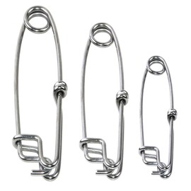 SHADDOCK Spearfishing Longline Tuna Fishing Clips Stainless Steel Spring-loaded Float Line Snaps High Strength Branch Hanger Float Snapper Tuna Clip Sea Fishing Tackle (12.5CM-5pcs)