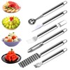 6 Pcs Stainless Steel Fruit Carving Knife Set, Kitchen Fruit