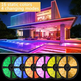 Uniontang UT Solar LED Strip Lights Outdoor, 16.4FT Solar Power RGB LED Lighting, IP66 Waterproof Rope Camping Lights for Garden, Wedding, Easter Party (3th GEN)