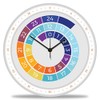GRAVURZEILE Children's Wall Clock Rainbow Colours - Silent Children's Wall
