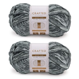 Crafted By Catherine Blanket Multi Yarn - 2 Pack (213 Yards Each Skein), Grey Multi, Gauge 6 Super Bulky