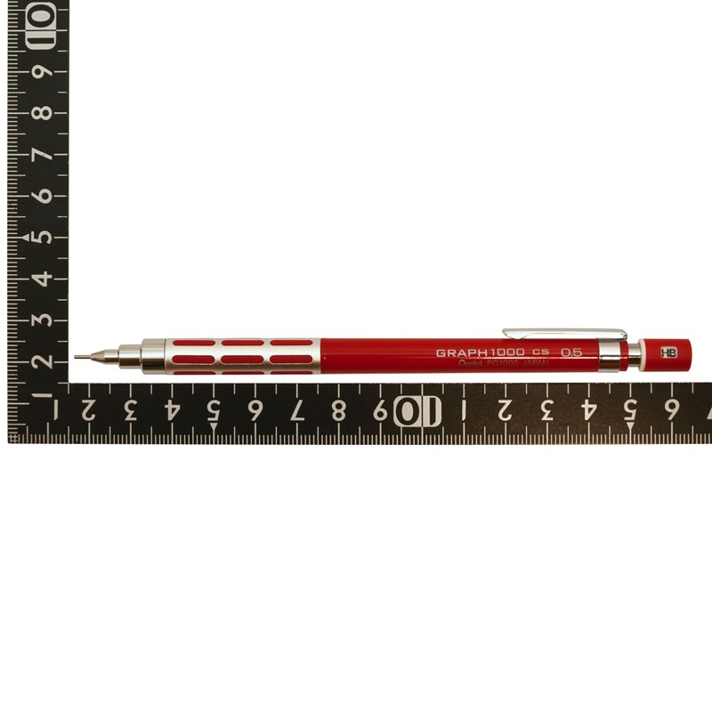 Pentel Graphlet Mechanical Pencil Graph1000CS, 0.5mm, Red (PG1005CS-B)