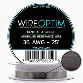 WIREOPTIM Kanthal A1 Resistance Wire 36 AWG - 25 Feet