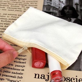 Plain canvas pouch 13x10 / 캔버스 무지파우치 13x10