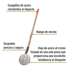 Truper CO-AG-42 Coa Agavera con mango de 42”, color, Mango de 42", pack of/paquete de 1
