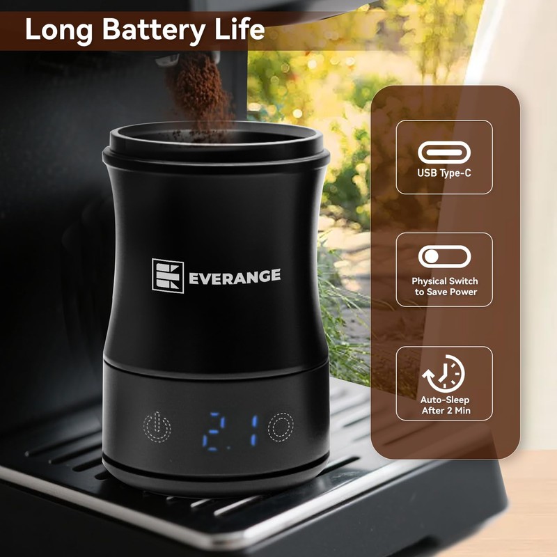 EVERANGE Digital Coffee Scale with Timer - Rechargeable Espresso Scale