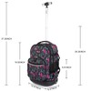Tilami Rolling Backpack 19 inch with Lunchbox Wheeled Laptop Backpack,