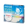 maxell CDRA80WP.5S CD-R for Music, 80 Minutes, White (Wide Printing)
