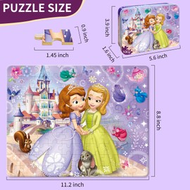 Puzzles for Kids Ages 4-6, 100 Piece Jigsaw Puzzles in Metal Box, Educational Learning Toys for Boys and Girls, Premium Puzzle Games, Kids Puzzles Ages 3-5 Gift
