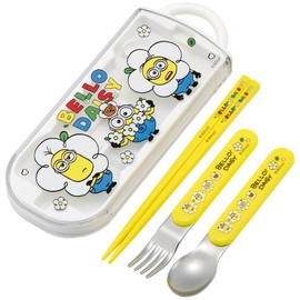 Skater TACC2AG-A Trio Set Chopsticks Spoon Fork Minions 24 Children's Antibacterial Made in Japan