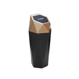 BLAU GRUN Car Trash Can, Mini Portable Auto Rubbish Bin with Lid, Leakproof Diamond Design Garbage Holder, Small Waterproof Vehicle Dustbin for Automotive, Kitchen, Bedroom, Home, Office