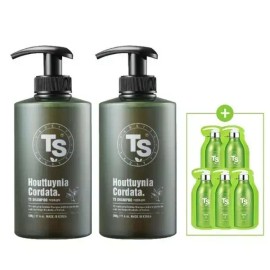 TS 어성초 샴푸 500g 2개 두피 케어 탈모 완화 샴푸 + TS샴푸 6g x 5개 TS Astragalus Shampoo 500g 2pcs Scalp Care Anti-Hair Loss Shampoo + TS Shampoo 6g x 5ea