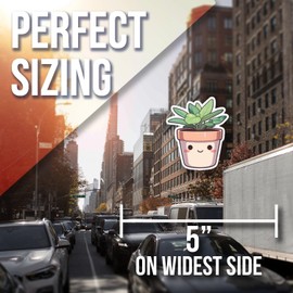 Cute Plant Pot Magnet - Adorable Smiling Plant Pot Fridge Magnet - Fun and Cheerful Home Decor Magnet - Gift for Plant Lovers - Car Magnet - AAMT0364