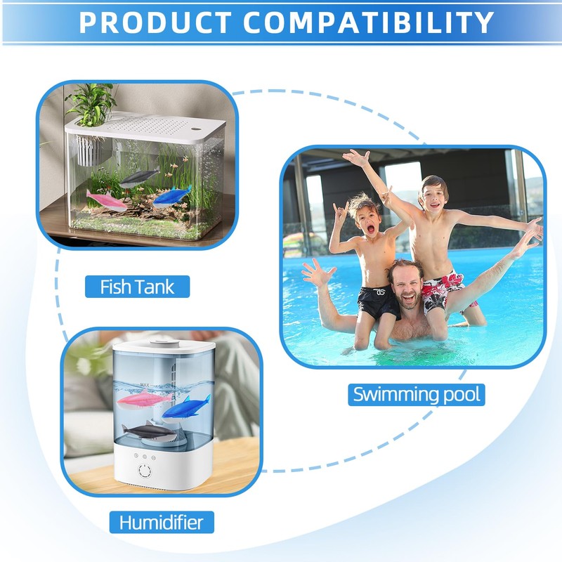 Humidifier Cleaner Fish 6 Pack,Humidifiers Fish Tanks Cleaner,Warm&Cool Most Humidifiers