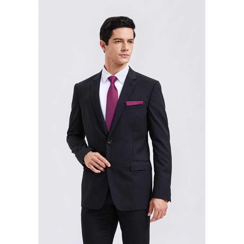Enlision Men's Plain Ties and Pocket Square Set Classic Wedding