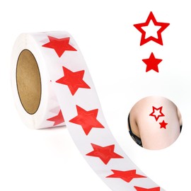 SAVITA Roll of 500 Pieces Tanning Stickers, 1 inch Star Tanning Stickers Cute Body Stickers for Tanning Self Adhesive Tanning Bed Stickers Sunbathing Stickers