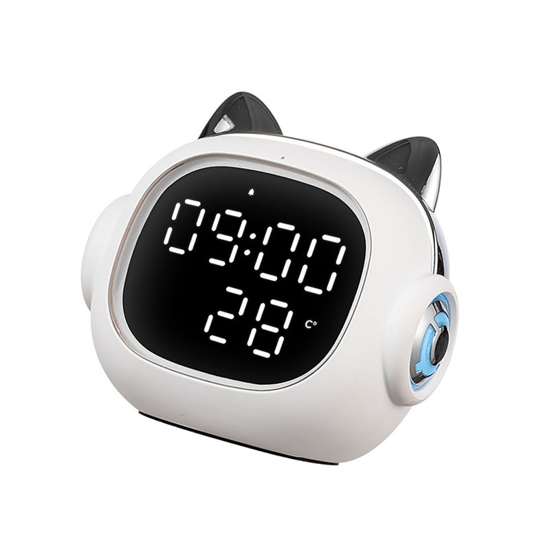 Intelligent Mini Alarm Clock with Bluetooth Speaker Night Light Cute