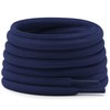 DELELE Oval Athletic Shoelaces Half Round Shoe Laces Navy Blue