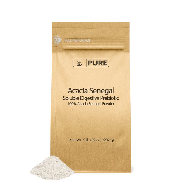 Pure Original Ingredients Acacia Senegal (2lb) Soluble Prebiotic, Baking, Vegan