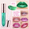evpct 1Pcs Green Pearlescent Chameleon Shimmer Glitter Shiny Lipstick Lip