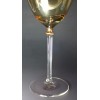 Cristalleria F.lli Fumo ITALY Amber Gold Wine Glass hand made