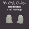 Simple Cute Casper the Friendly Ghost Studs made from Plant-Based