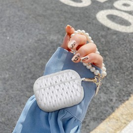 DiyGody Elegant Protective Case for Airpods Pro 2nd Generation, Glitter Diamond Case with Pearl Keyring for Women, Shockproof TPU Non-Slip Scratch-Resistant Ultra Thin Case for AirPods Pro 2 2022