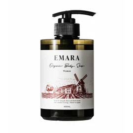 EMARA Women's Organic Herb Body Soap, 13.5 fl oz (400 ml), Natural Ingredients 98.3% Additive-Free