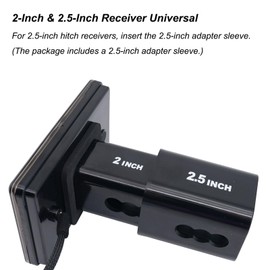2 & 2.5 in LED Hitch Receiver Cover, Front Toward Enemy, White Light