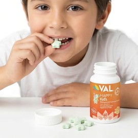 VAL Magnesio para niños | Magnesio de alta absorción para calma, relajación y concentración | Glicinato, citrato y taurato de magnesio | Con vitaminas