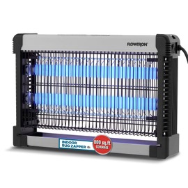 Flowtron Indoor Bug Zapper: 3000V Electric Insect Killer & Mosquito Trap - 800 Sq Ft Coverage - 20W Dual UV Light Fly Zapper for Kitchen, Bedroom, RV & Restaurant - Safe Gnat & Moth Killer