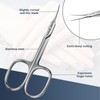 CGBE Cuticle Scissors Extra Fine Straight Blade, Super Slim Scissors