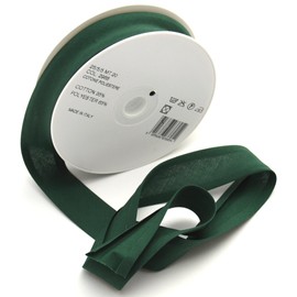 trimz 25/5/5 mm Bias Binding-Col. 2968-BOTTLE GREEN-20m Roll, polycotton, Dark Bottle Green