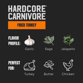 Hardcore Carnivore Limited Edition Fried Turkey Seasoning (11 oz Shaker) Texas-Made Blend for Turkey, Chicken Wings, Pot Pie and More