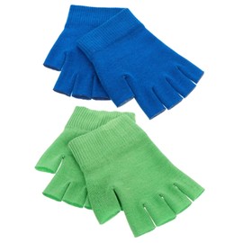 FRCOLOR 2pairs Moisturizing Gel Gloves for Hand Care Sleep Daily Use Locks Hydration Green Blue for Dry Skin