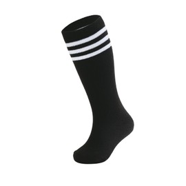 American Trends Toddler Baseball Socks Kids Athletic Tube Socks Soccer Socks Girls Boys Softball Socks Youth Knee High Socks, 1 Pack Black White, Small