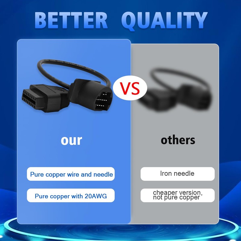 PARANNIC OBD1 to OBD2 Adapter Cable for Mazda Vehicles OBD2