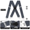 Men's Suspender Heavy Duty for Men Grey Braces Adjustable with