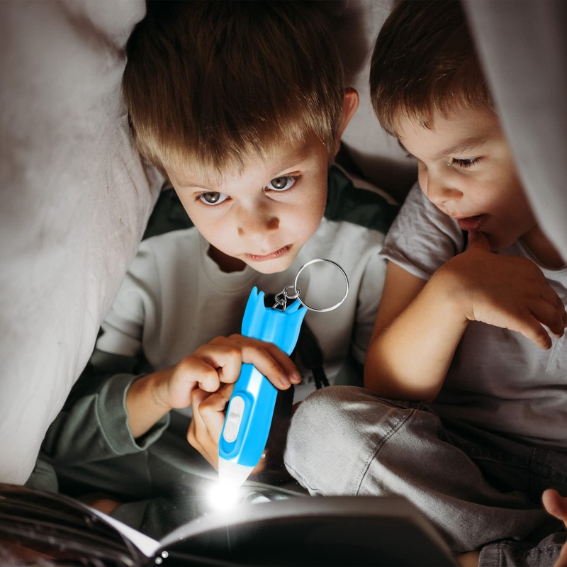 Haconba 100 Packs Helicopter Flashlight Keychain Rocket Flashlight Keychain for