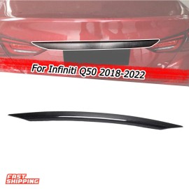 Unbranded For 2018-2022 INFINITI Q50 Carbon Fiber Rear Trunk Lid Gate Edge Cover Trim