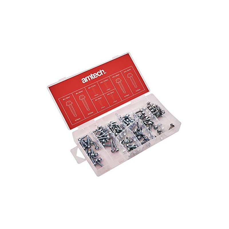 Amtech S6295 Self Drilling Screws, Carbon Steel Tek Screws Available