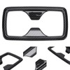 Rear Water Cup Holder Panel Frame Trim Carbon Fiber Style