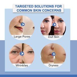 Pack of 4 Collagen Mask, Collagen Sheet Mask with Hydrolysed, Collagen Mask Overnight, Intensively Moisturises and Tightens the Skin (Blue)