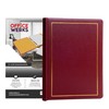 Office Werks Corporate Minute Book Binder, Maroon Leather w/Gold-Tooled Covers