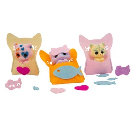 Grandi Giochi Fuzzikins I Colora, Sleepy Kittens, Puppies for Colouring, Washing and Dyeing-FUZ00007, FUZ00007