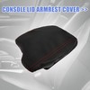 X AUTOHAUX Black PU Leather Car Center Console Lid Armrest