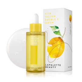 lapalette beauty Vita Yellow Double C Serum. 35ml  1.18 fl. oz.  Vita Serum, Daily Anti-Aging, Anti-Oxidant, Brightening, Korean Skin Care            